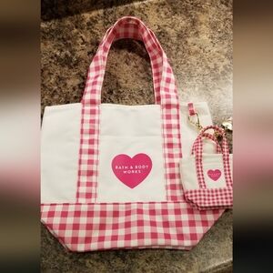 BBW PINK GINGHAM TOTE BAG